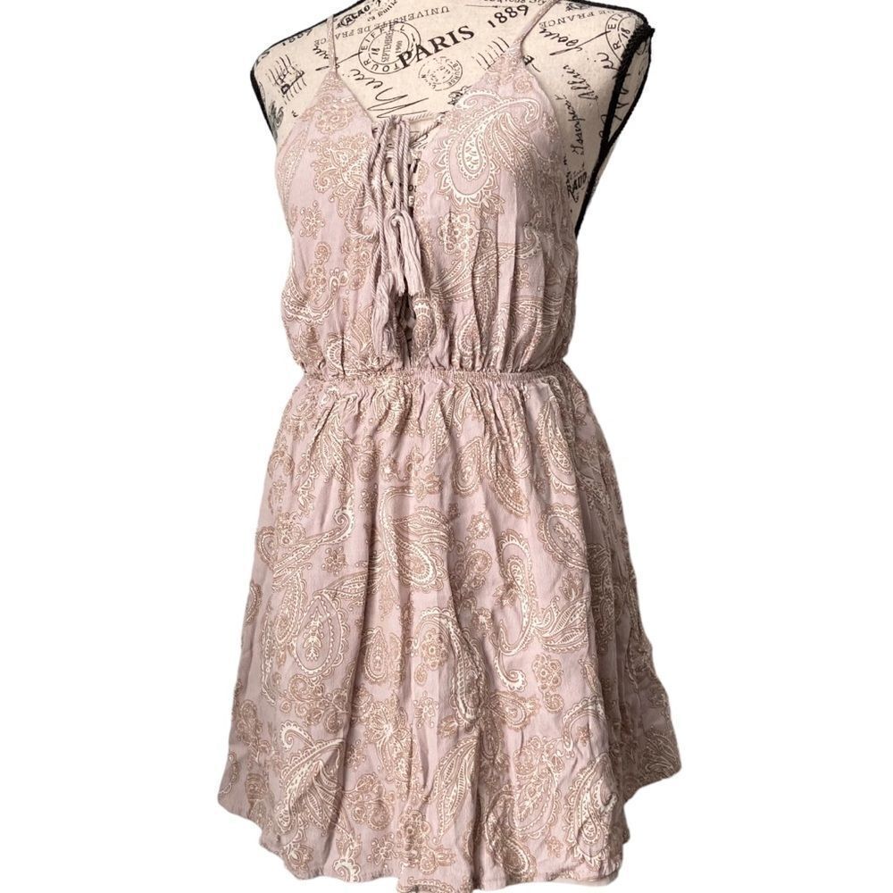 Tobi Sexy Back Paisley Print Mini Dress in Size Small